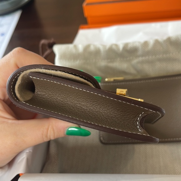HERMES NEW IN BOX CONSTANCE SLIM WALLET ETOUPE - Picture 6 of 9